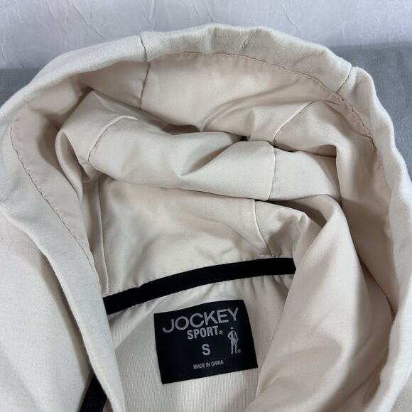 Men’s Jockey Sport cream colored Small Hoodie Pullover Pockets Soft Long Sleeve - Picture 5 of 11